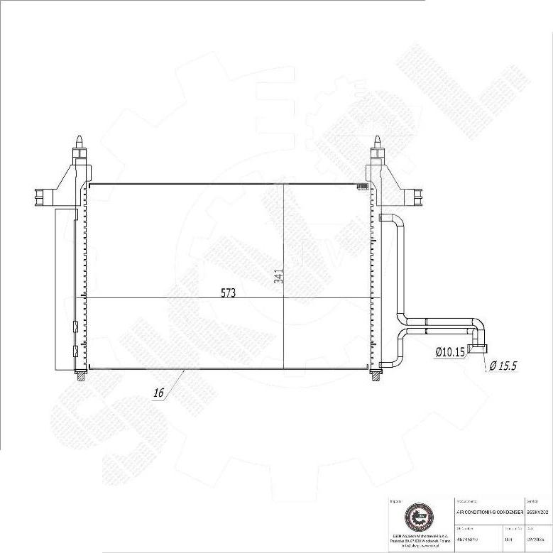 Esen SKV 86SKV202 - Condensator, climatizare aaoparts.ro