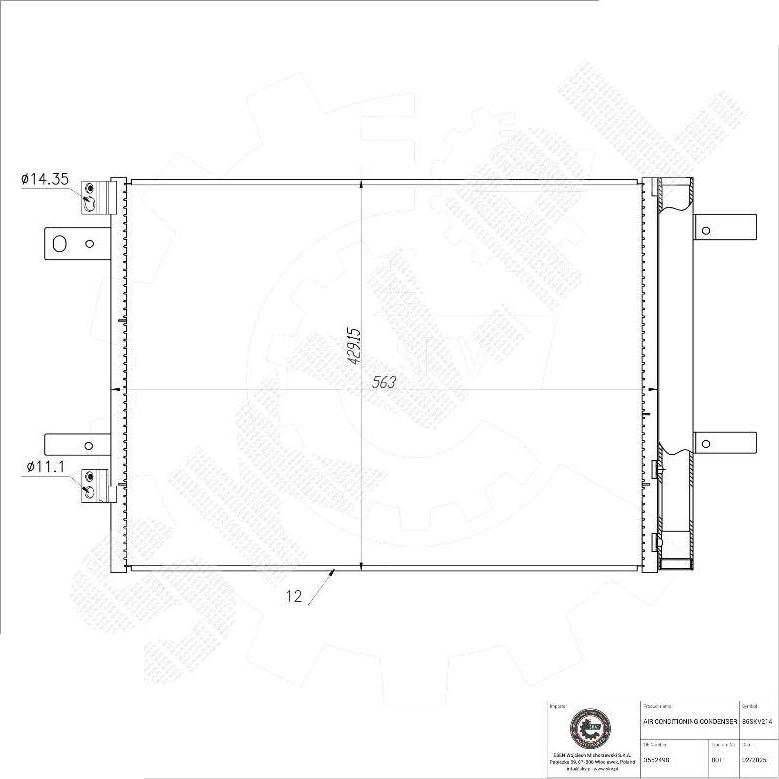 Esen SKV 86SKV214 - Condensator, climatizare aaoparts.ro