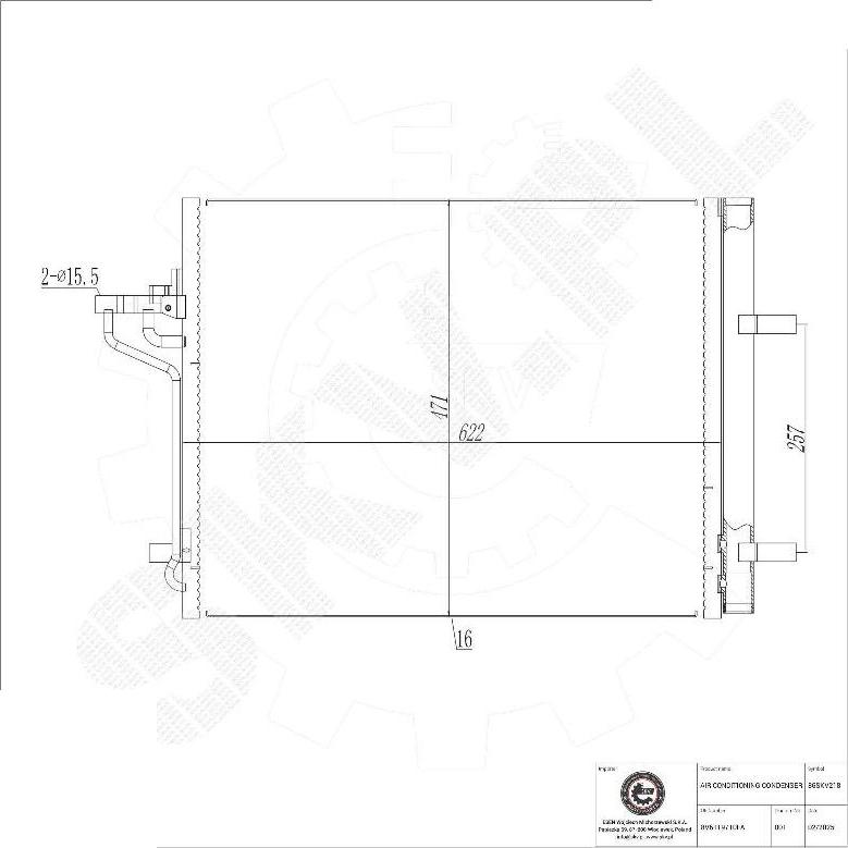 Esen SKV 86SKV218 - Condensator, climatizare aaoparts.ro