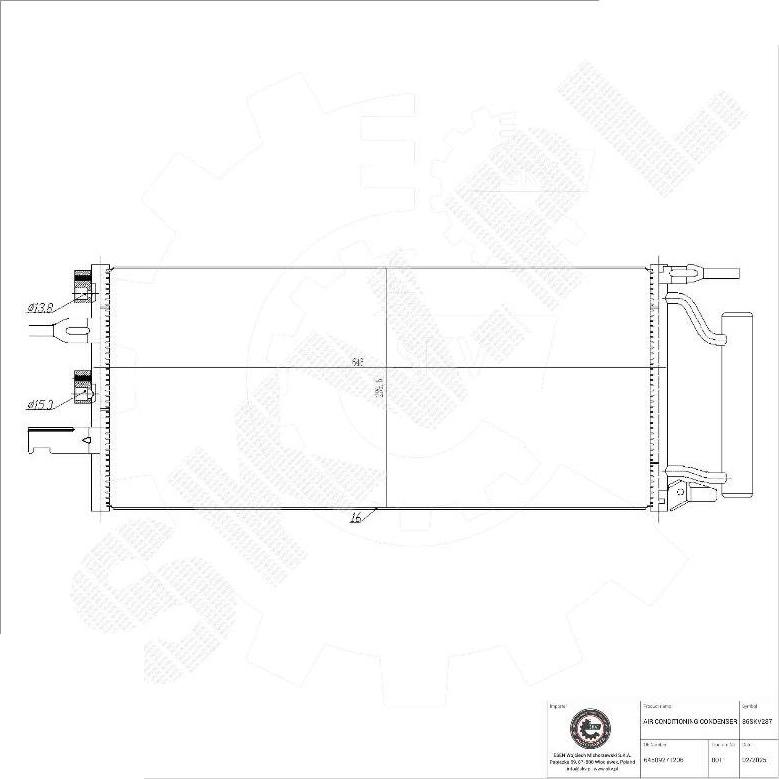 Esen SKV 86SKV287 - Condensator, climatizare aaoparts.ro