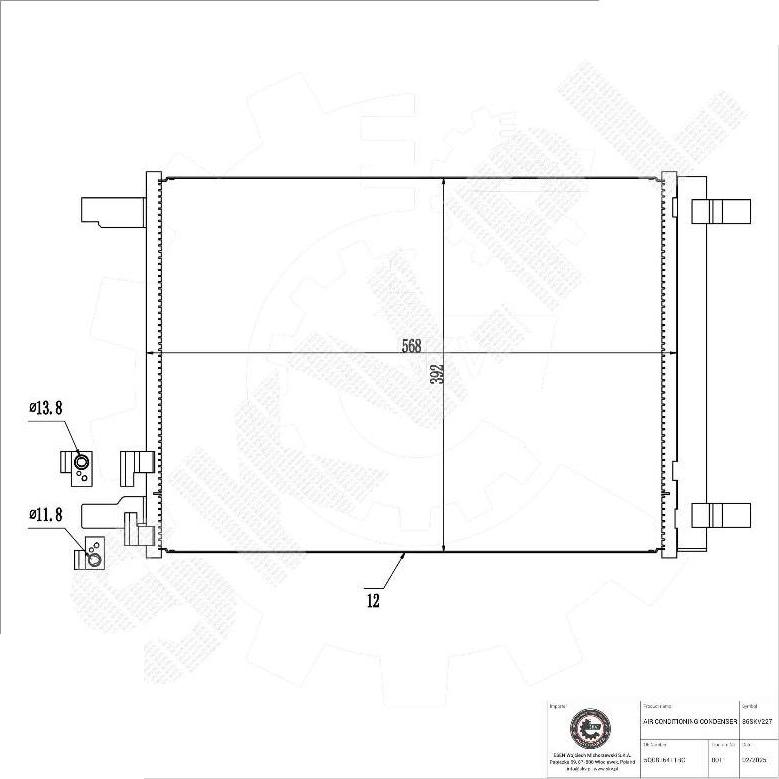 Esen SKV 86SKV227 - Condensator, climatizare aaoparts.ro