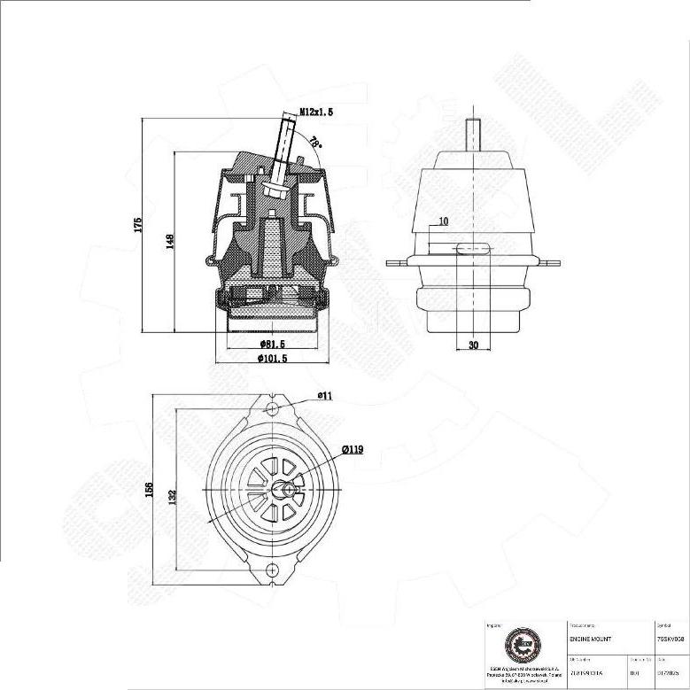 Esen SKV 75SKV068 - Suport motor aaoparts.ro
