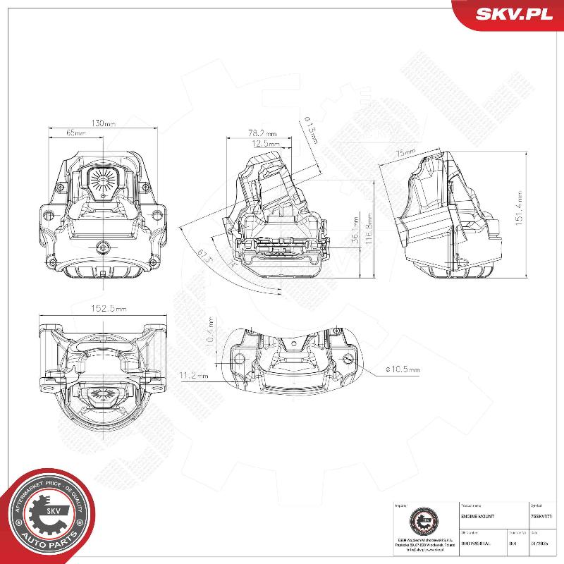 Esen SKV 75SKV171 - Suport motor aaoparts.ro