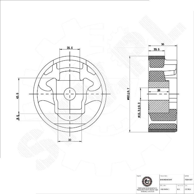 Esen SKV 75SKV307 - Suport motor aaoparts.ro
