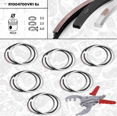 ET Engineteam R1004700VR1 - Set segmenti piston aaoparts.ro