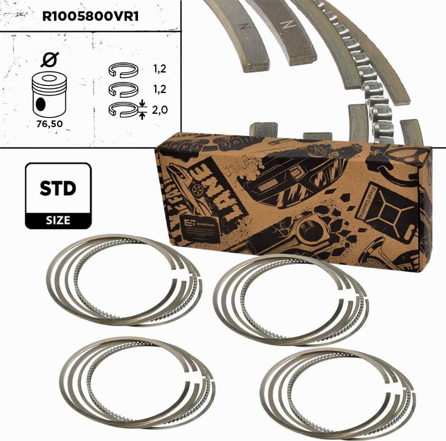 ET Engineteam R1005800VR1 - Set segmenti piston aaoparts.ro