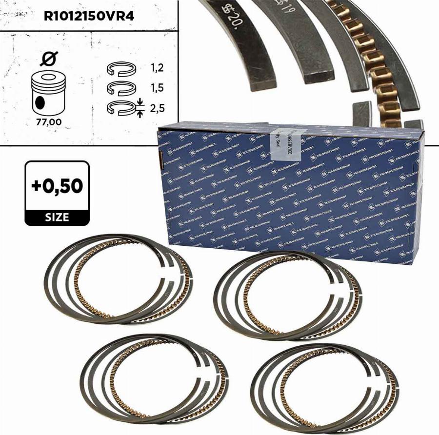 ET Engineteam R1012150VR4 - Set segmenti piston aaoparts.ro