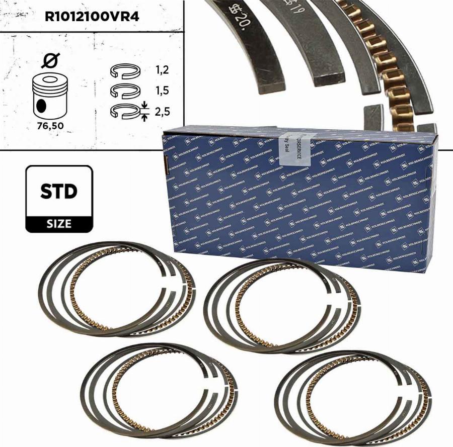 ET Engineteam R1012100VR4 - Set segmenti piston aaoparts.ro