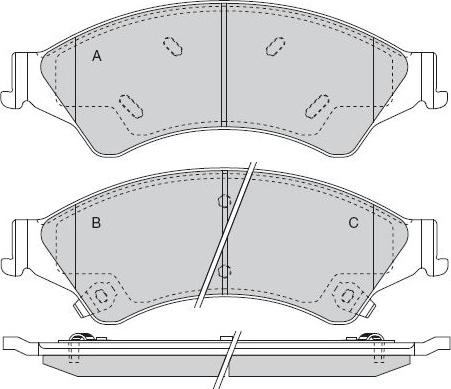 GMC 2563201 - Set placute frana,frana disc aaoparts.ro