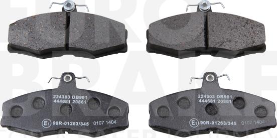 Eurobrake 5502224303 - Set placute frana,frana disc aaoparts.ro
