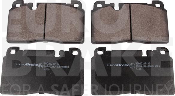 Eurobrake 55022247132 - Set placute frana,frana disc aaoparts.ro