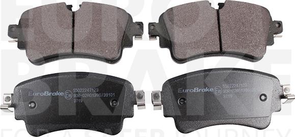 Eurobrake 55022247123 - Set placute frana,frana disc aaoparts.ro