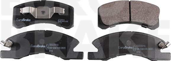 Eurobrake 5502225114 - Set placute frana,frana disc aaoparts.ro