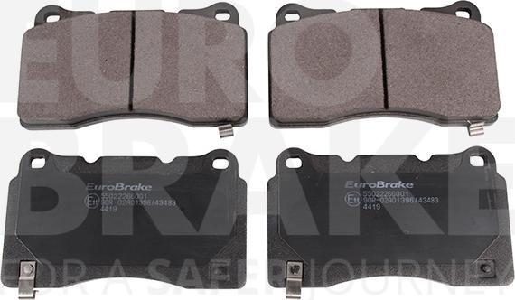 Eurobrake 55022266001 - Set placute frana,frana disc aaoparts.ro