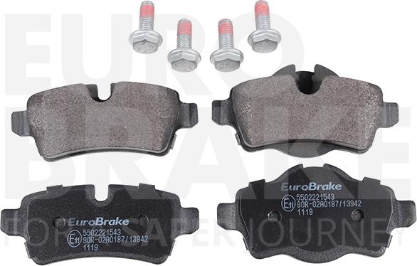 Eurobrake 5502221543 - Set placute frana,frana disc aaoparts.ro
