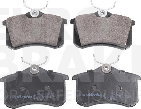 Eurobrake 5502223947 - Set placute frana,frana disc aaoparts.ro