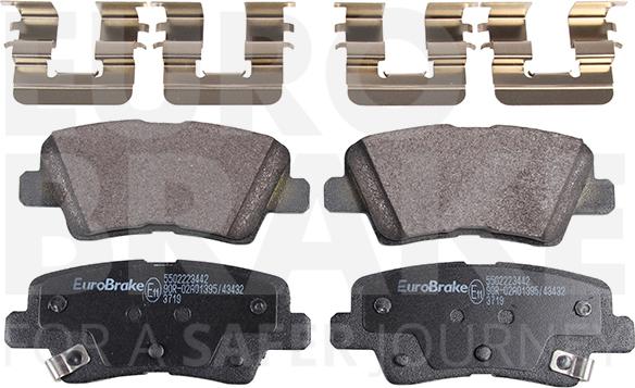 Eurobrake 5502223442 - Set placute frana,frana disc aaoparts.ro