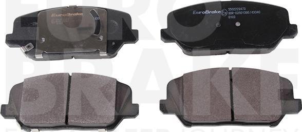 Eurobrake 5502223473 - Set placute frana,frana disc aaoparts.ro