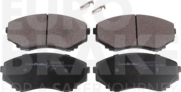 Eurobrake 5502223238 - Set placute frana,frana disc aaoparts.ro