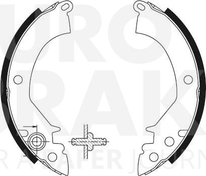 Eurobrake 58492730384 - Set saboti frana aaoparts.ro