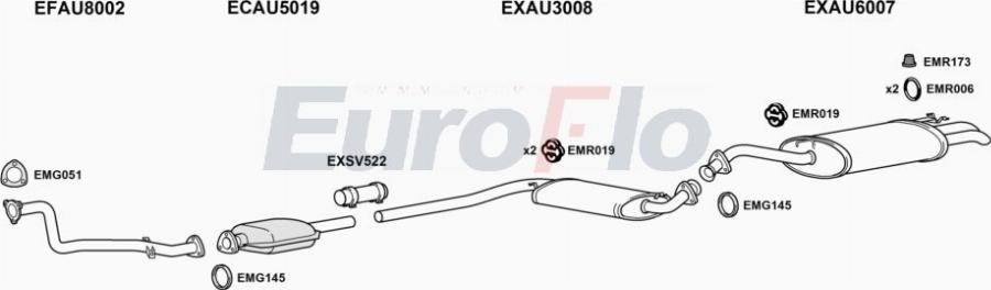 EuroFlo AUA625D 2001A00 - Sistem de esapament aaoparts.ro