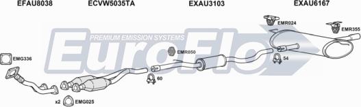 EuroFlo AUTT18 5001B - Sistem de esapament aaoparts.ro