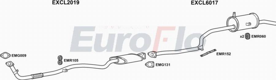 EuroFlo CLCOL18D 1001A00 - Sistem de esapament aaoparts.ro