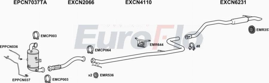 EuroFlo VLCOML15D 6005B - Sistem de esapament aaoparts.ro