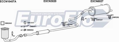 EuroFlo CNC314 5001A - Sistem de esapament aaoparts.ro