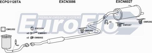 EuroFlo CNC314 5001C - Sistem de esapament aaoparts.ro
