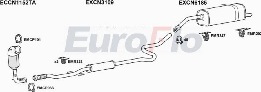 EuroFlo CNC4CA12 1009 - Sistem de esapament aaoparts.ro