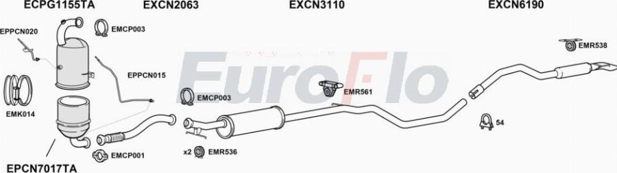 EuroFlo CNGRAP16D 6016 - Sistem de esapament aaoparts.ro