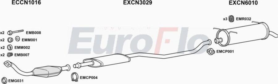 EuroFlo CNXAN20D 1004A00 - Sistem de esapament aaoparts.ro