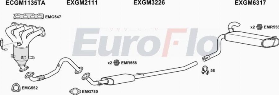 EuroFlo CTTRA16 3001B - Sistem de esapament aaoparts.ro