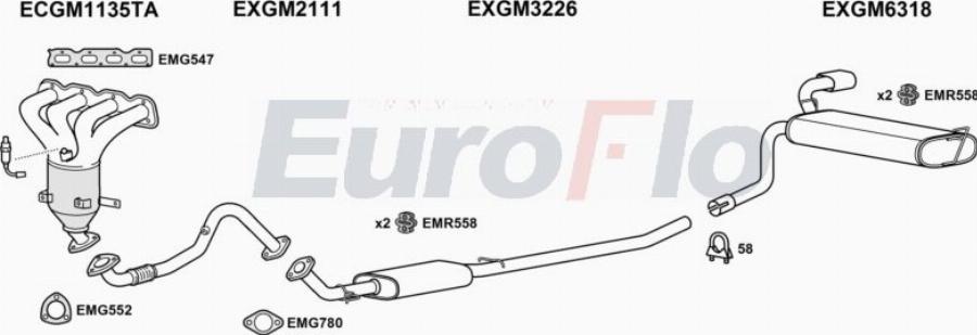 EuroFlo CTTRA16 3001D - Sistem de esapament aaoparts.ro