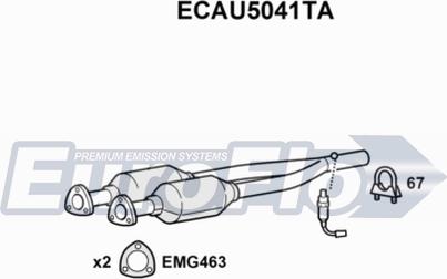 EuroFlo ECAU5041TA - Catalizator aaoparts.ro