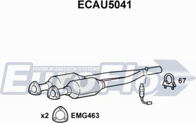 EuroFlo ECAU5041 - Catalizator aaoparts.ro
