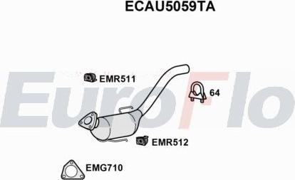 EuroFlo ECAU5059TA - Catalizator aaoparts.ro
