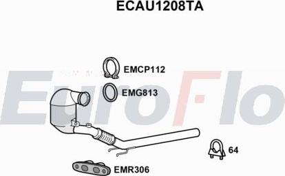 EuroFlo ECAU1208TA - Catalizator aaoparts.ro