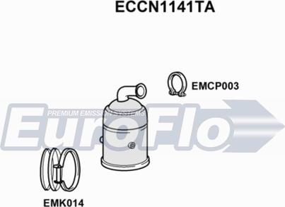 EuroFlo ECCN1141TA - Catalizator aaoparts.ro
