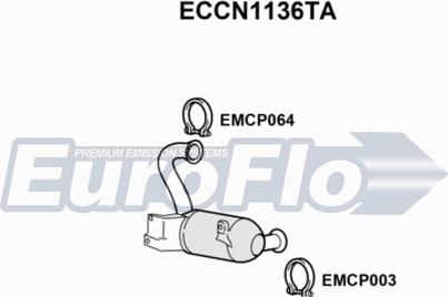 EuroFlo ECCN1136TA - Catalizator aaoparts.ro