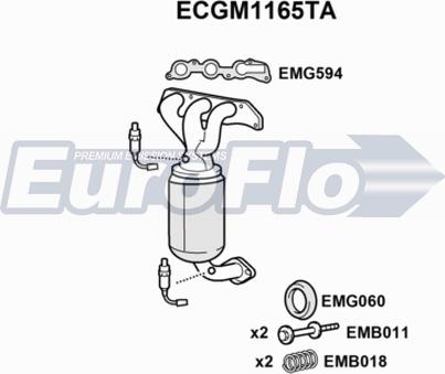 EuroFlo ECGM1165TA - Catalizator aaoparts.ro