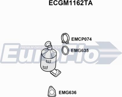 EuroFlo ECGM1162TA - Catalizator aaoparts.ro