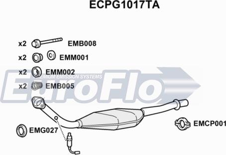 EuroFlo ECPG1017TA - Catalizator aaoparts.ro