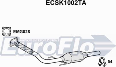 EuroFlo ECSK1002TA - Catalizator aaoparts.ro