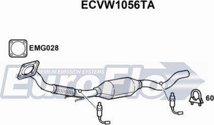 EuroFlo ECVW1056TA - Catalizator aaoparts.ro