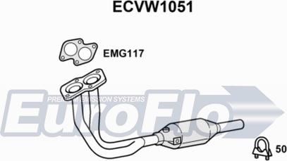 EuroFlo ECVW1051 - Catalizator aaoparts.ro