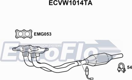 EuroFlo ECVW1014TA - Catalizator aaoparts.ro