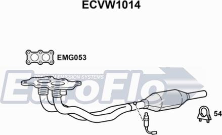 EuroFlo ECVW1014 - Catalizator aaoparts.ro
