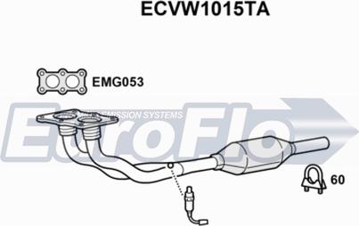 EuroFlo ECVW1015TA - Catalizator aaoparts.ro